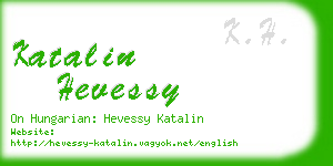 katalin hevessy business card